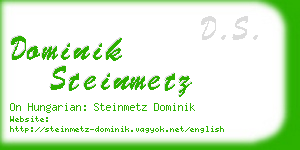 dominik steinmetz business card